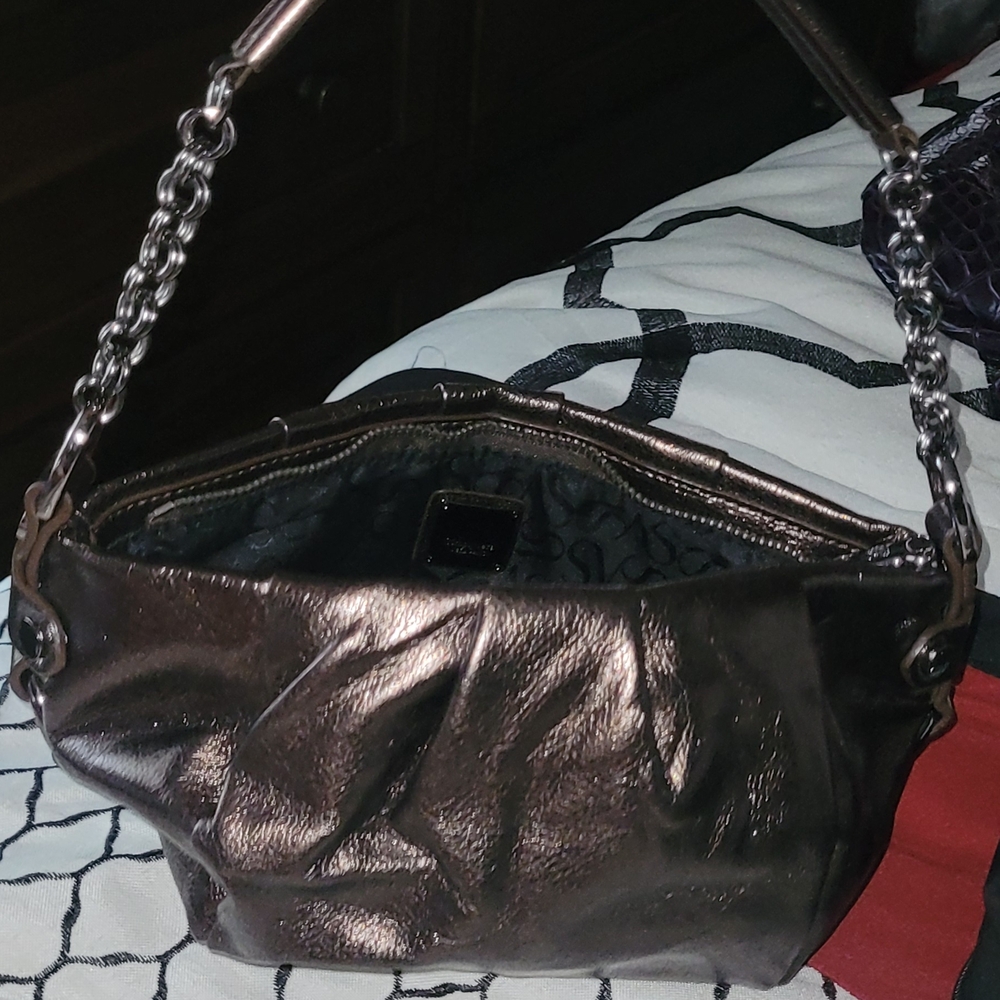Simply Vera Vera Wang Metallic Brown Shoulder Bag